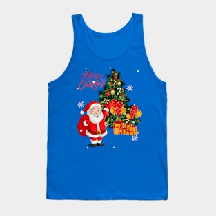 Santa Claus near the Christmas tree Tank Top